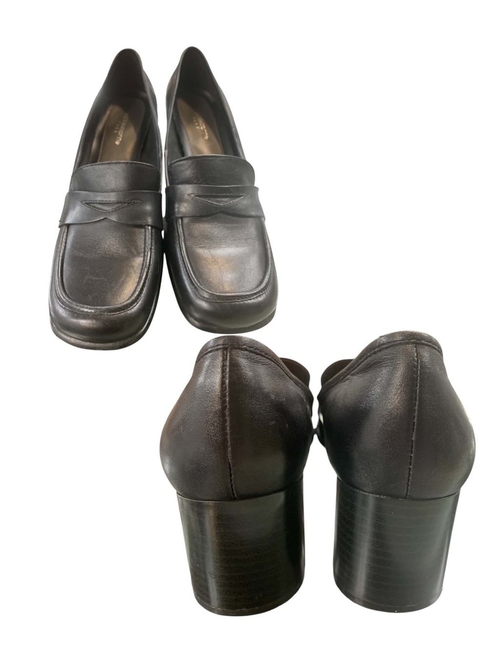Liz Claiborne Dark Brown Leather Penny Loafers S7
